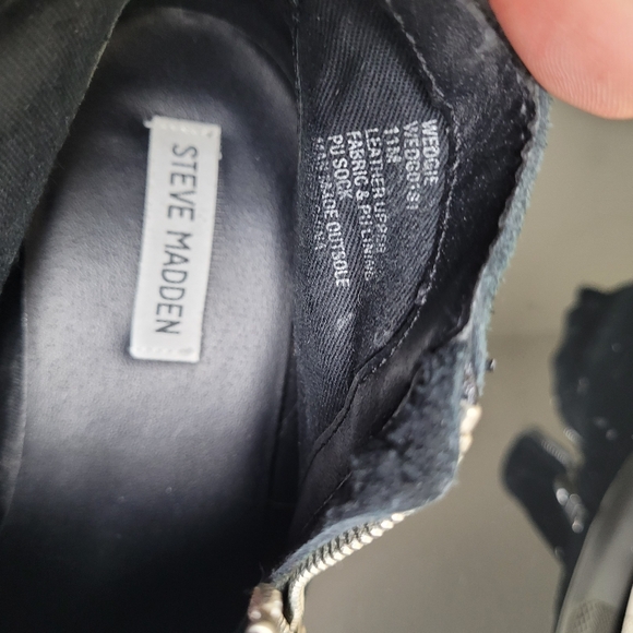 Steve Madden Wedgie Hidden Wedge Suede High Top Sneakers Size 11 - Picture 10 of 11